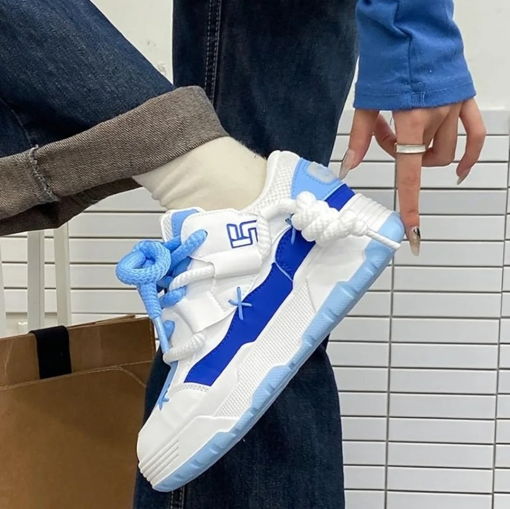 Baby Blue Y2k Sneakers - Picture 3 of 5